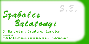 szabolcs balatonyi business card